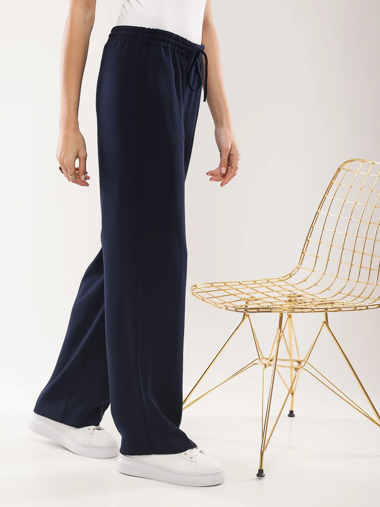 Pantalon large à cordon de serrage