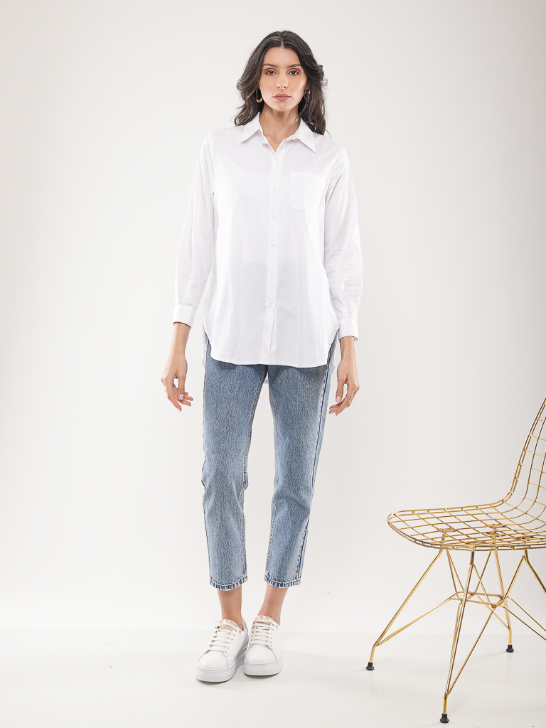 Chemise oversize manches longues