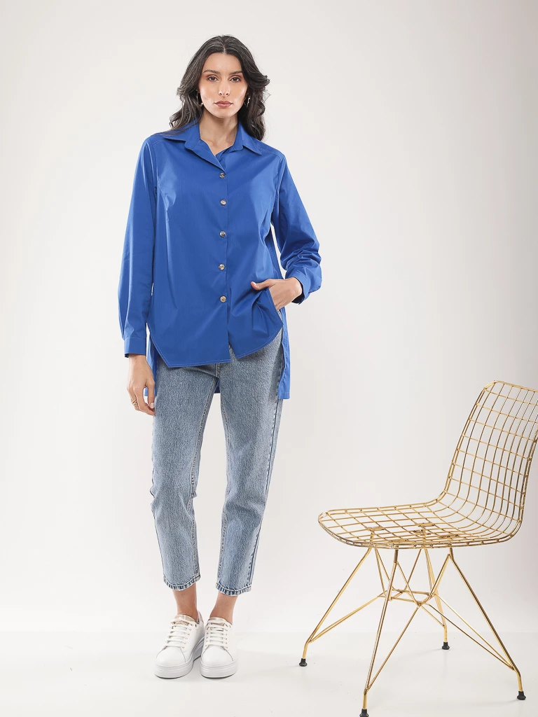 Chemise oversize manches longues