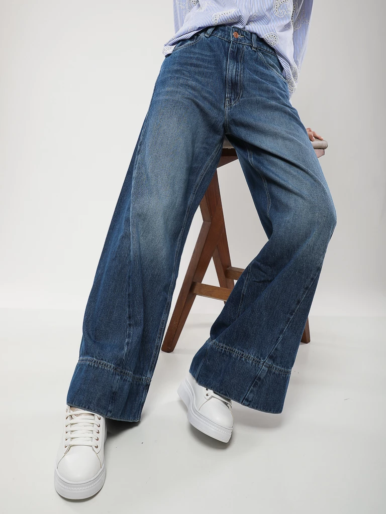 PANTALON JEANS COUPE LARGE