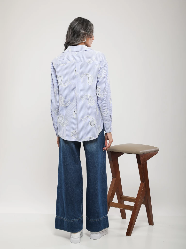 PANTALON JEANS COUPE LARGE