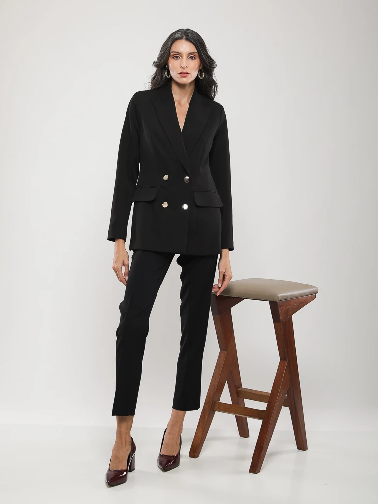 VESTE CROISÉE DOUBLE BOUTONNAGE