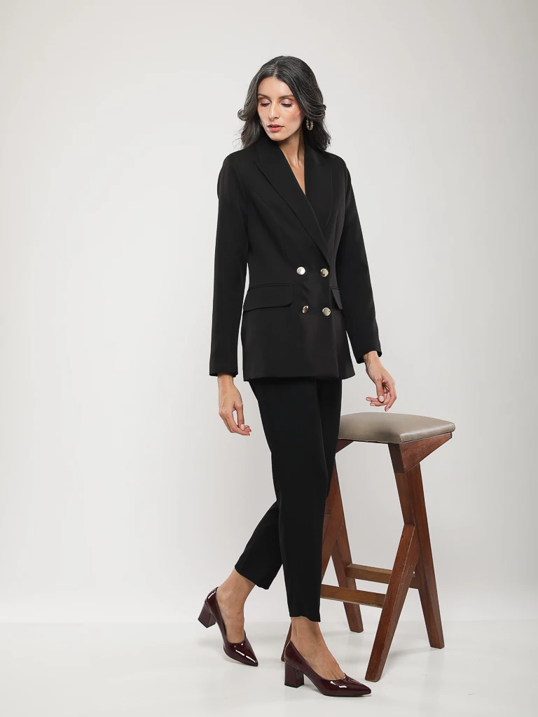 VESTE CROISÉE DOUBLE BOUTONNAGE