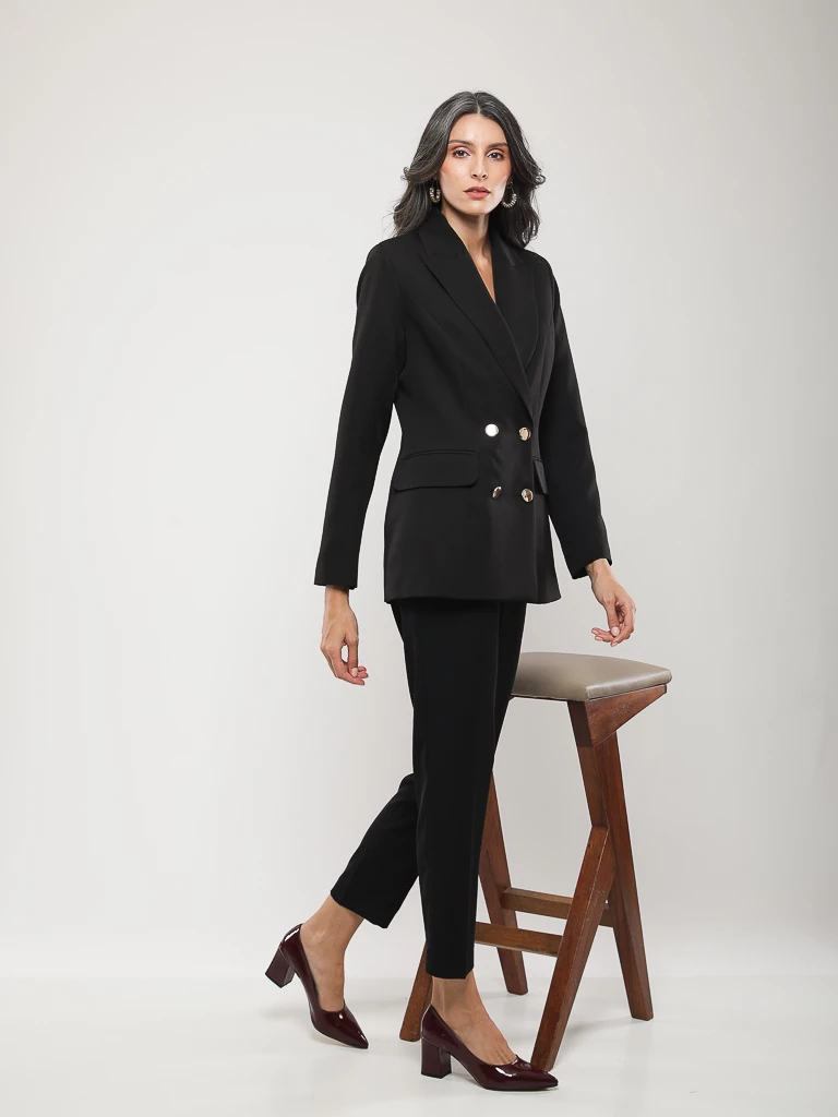 VESTE CROISÉE DOUBLE BOUTONNAGE