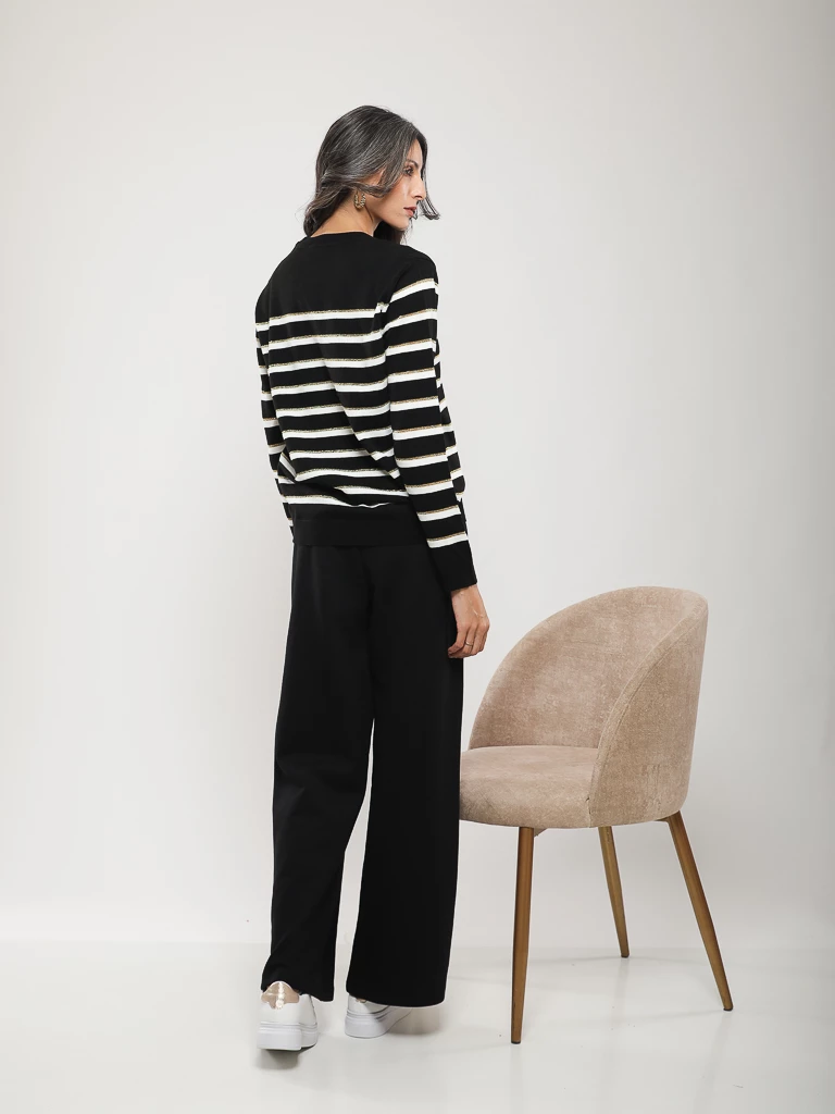 PANTALON DE JOGGING LARGE À PLIS NERVURÉS