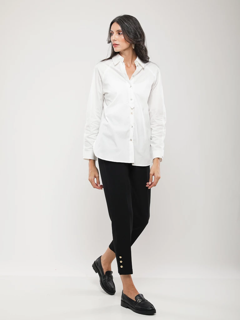 CHEMISE BLANCHE DROITE EN COTON