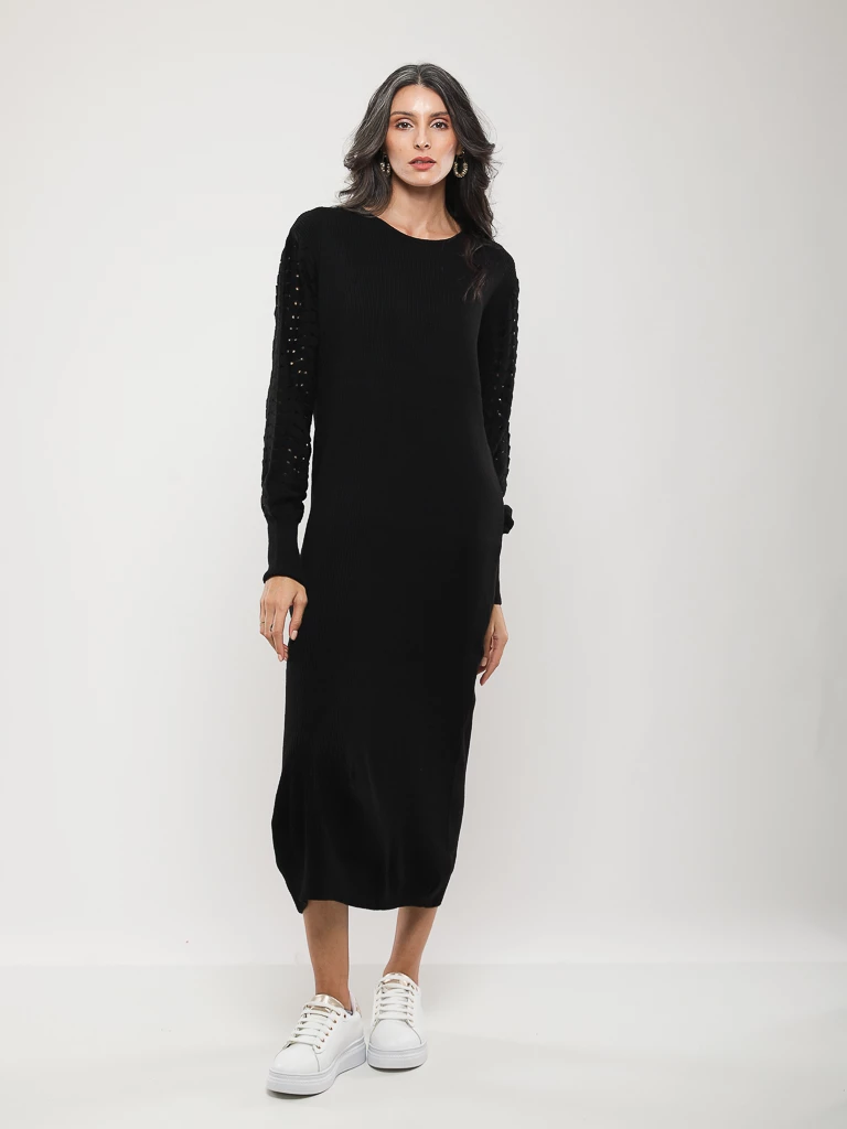 ROBE EN MAILLE MANCHES LONGUES