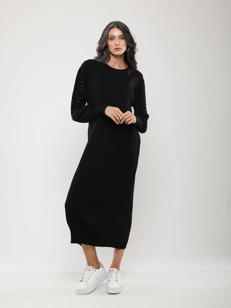 ROBE EN MAILLE MANCHES LONGUES