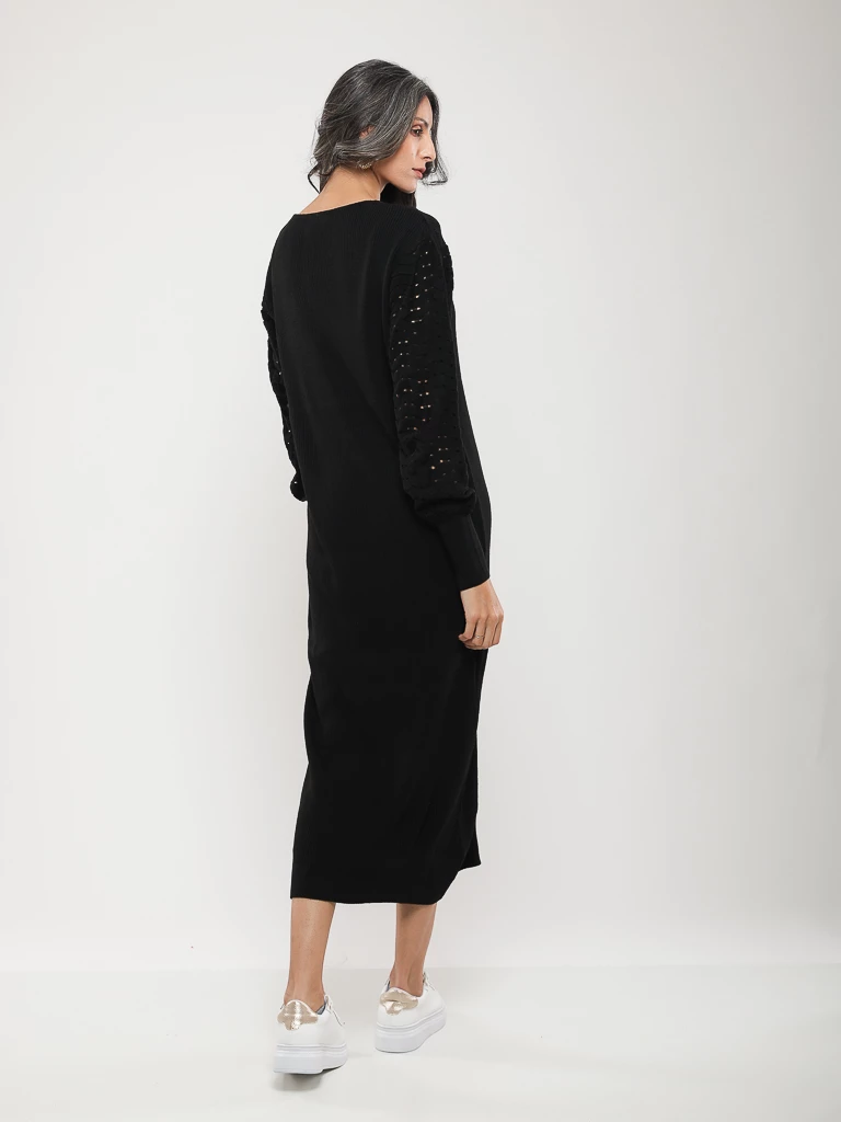 ROBE EN MAILLE MANCHES LONGUES