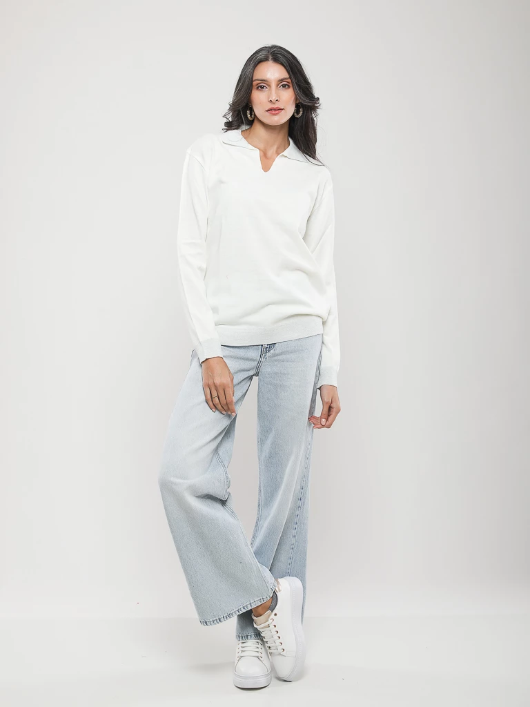 PULL EN MAILLE MANCHES LONGUES