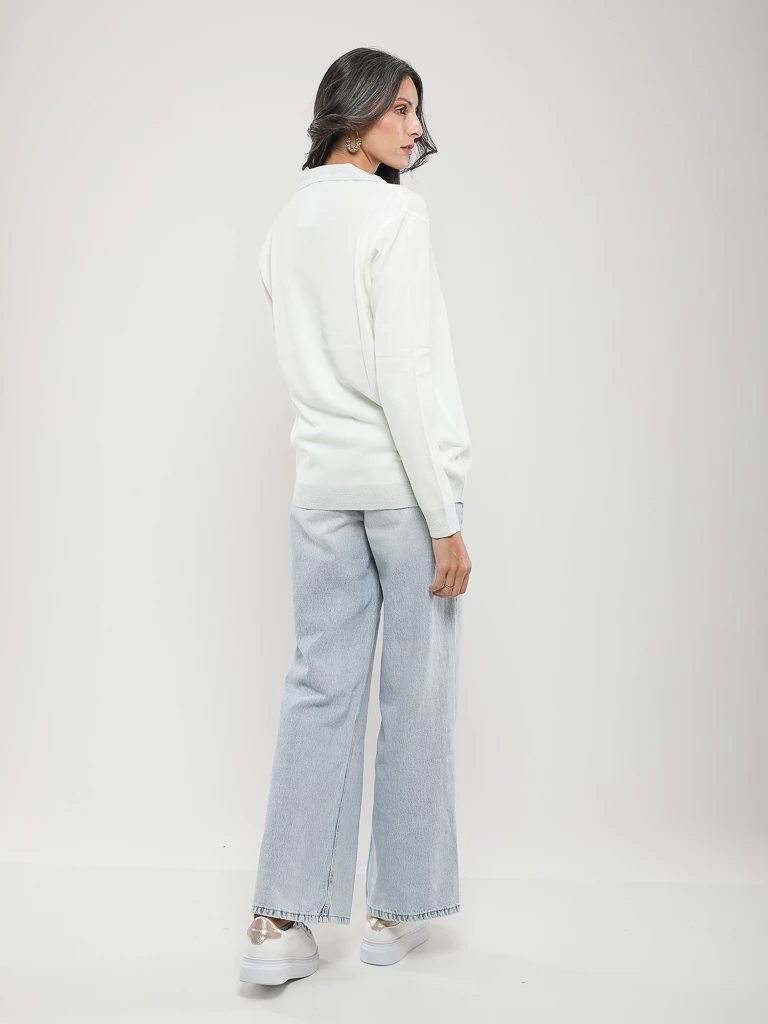 PULL EN MAILLE MANCHES LONGUES