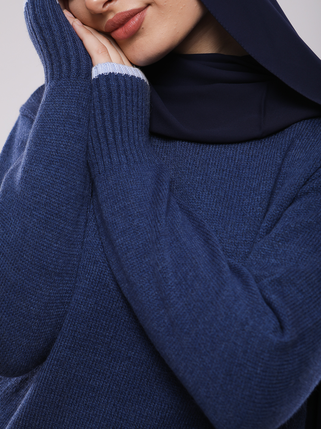 PULL RAYÉ EN MAILLE MANCHES LONGUES