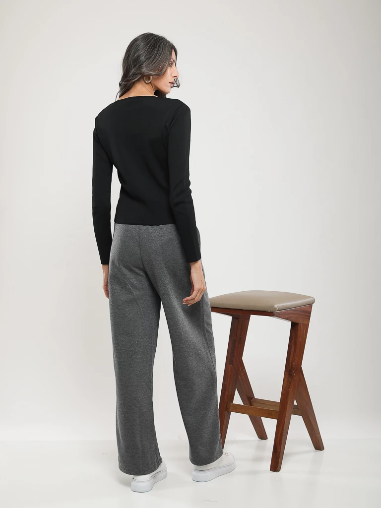 PANTALON DE JOGGING LARGE À PLIS NERVURÉS