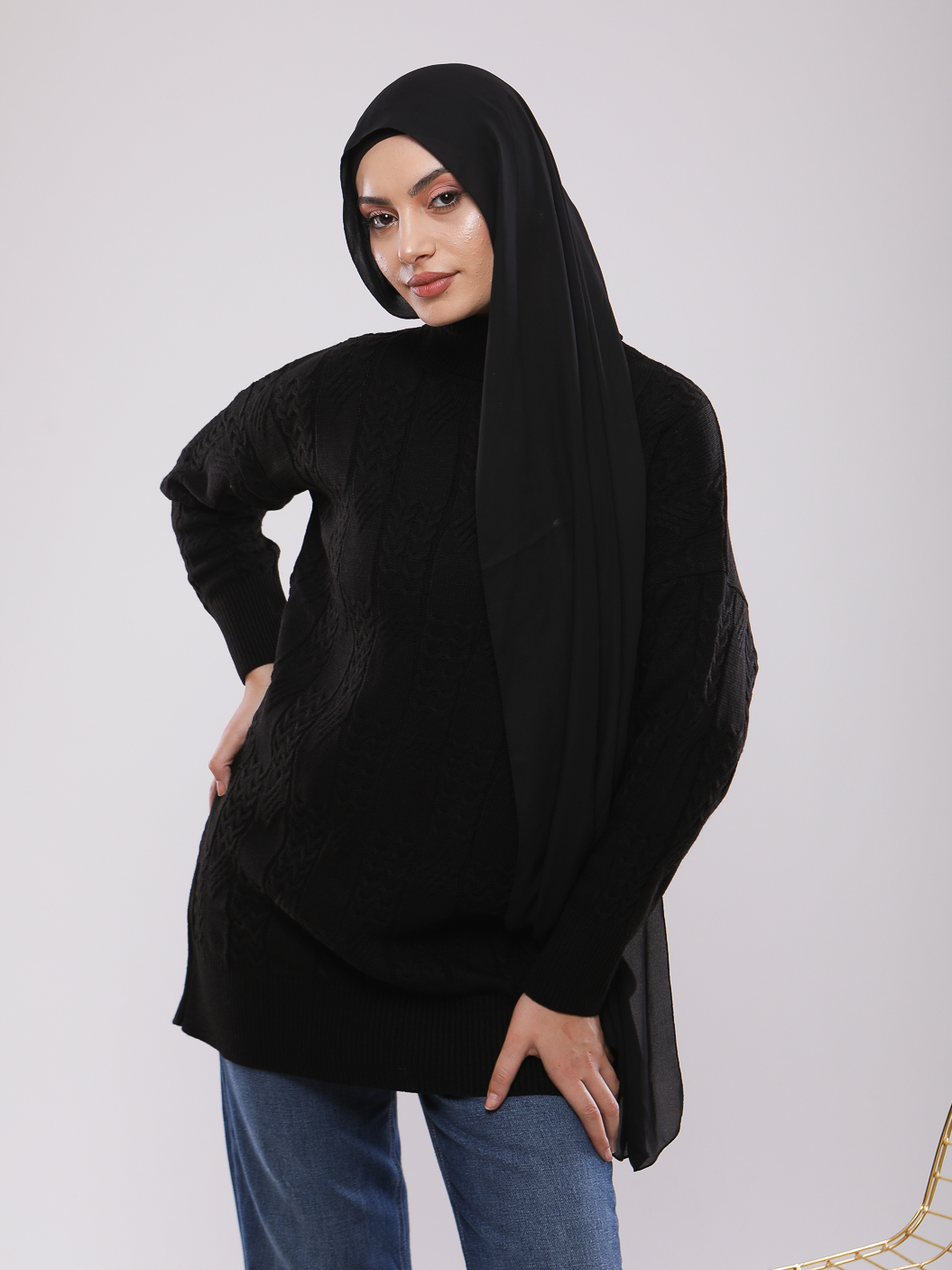 PULL EN MAILLE MANCHES LONGUES