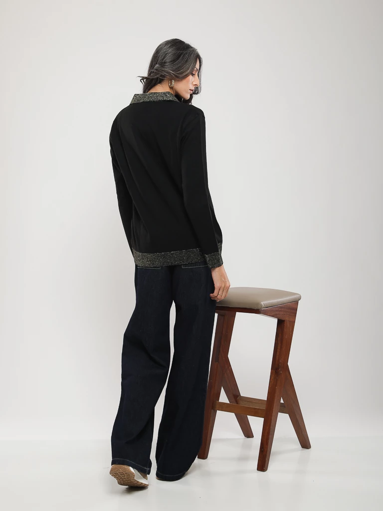 PULL EN MAILLE MANCHES LONGUES