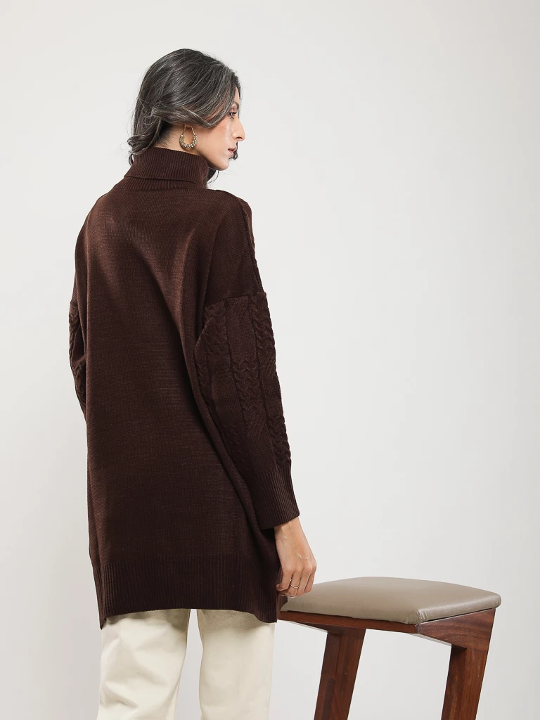 PULL EN MAILLE MANCHES LONGUES