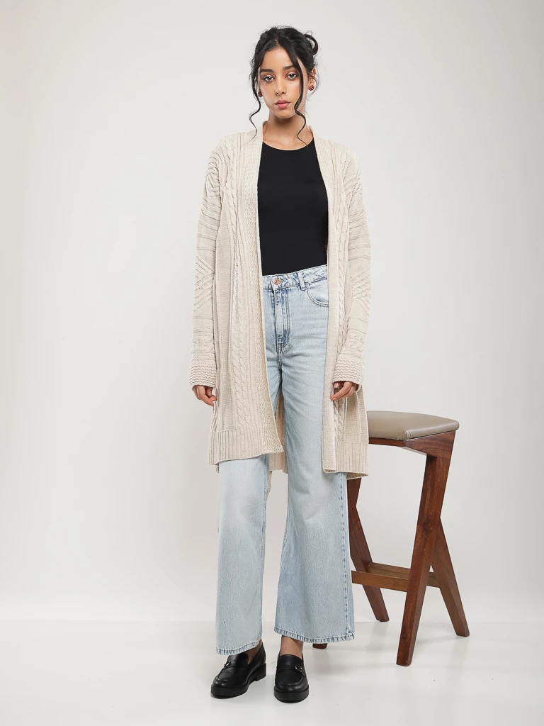 GILET AVEC CEINTURE À NOUER