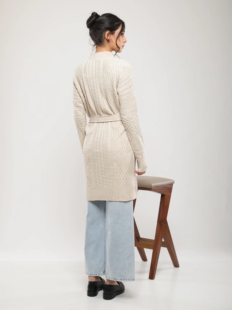 GILET AVEC CEINTURE À NOUER