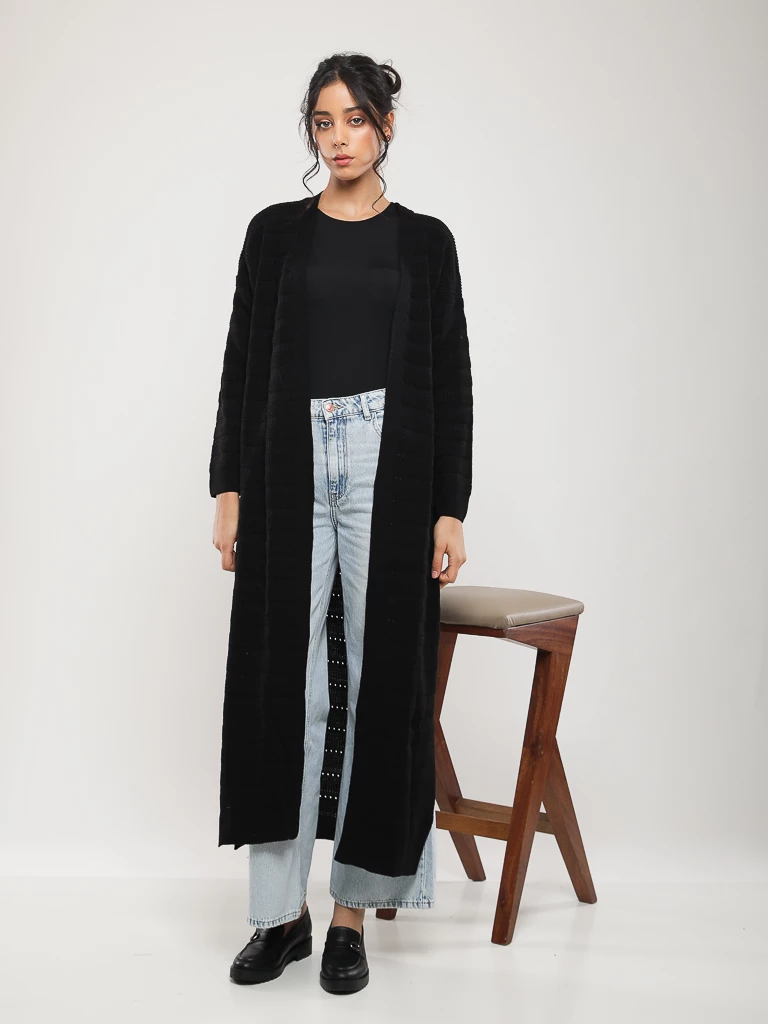 GILET EN MAILLE BORDS CONTRASTANTS