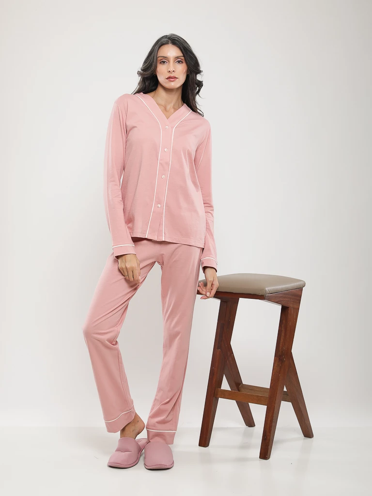 PYJAMA BOUTONNÉ EN COTON