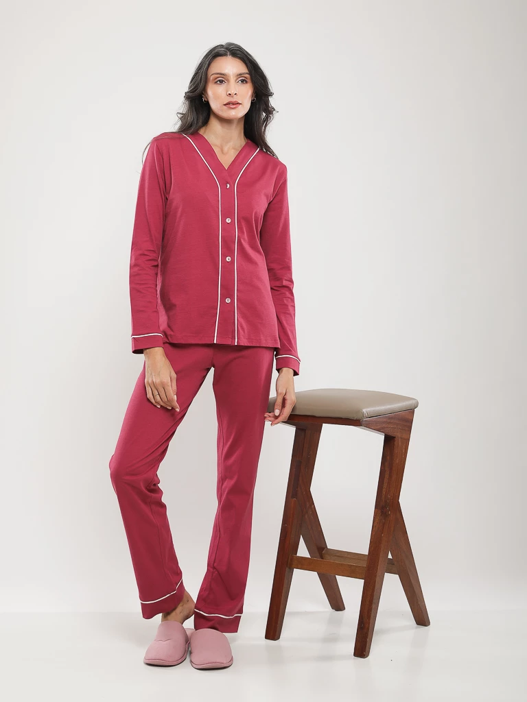 PYJAMA BOUTONNÉ EN COTON