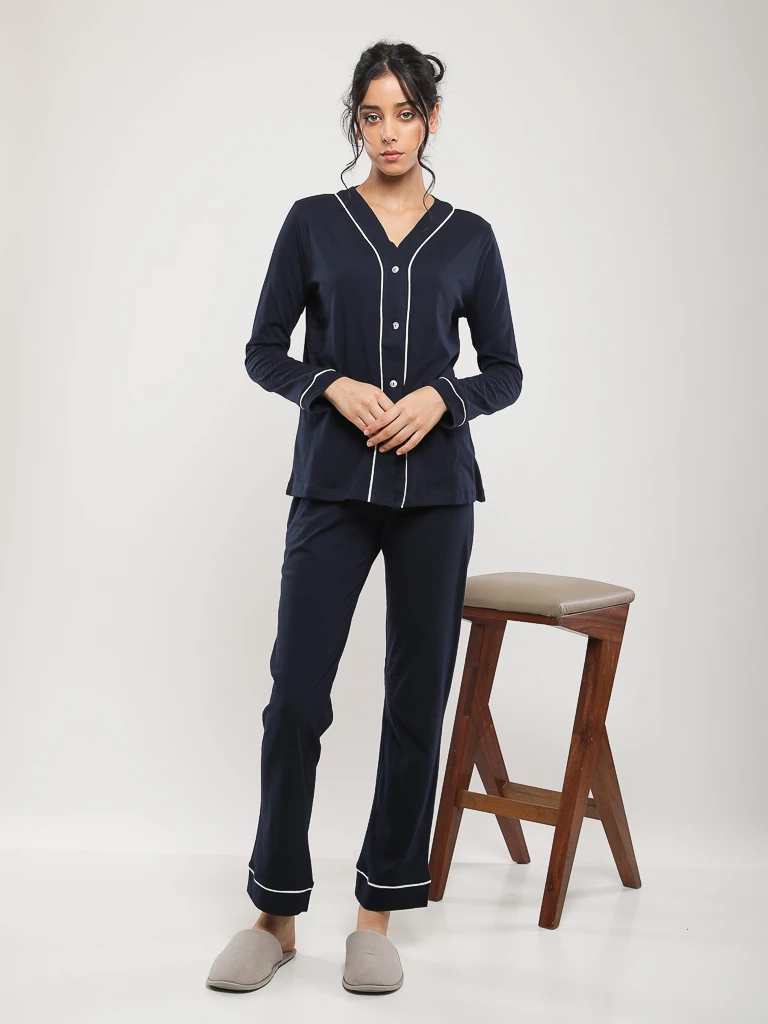 PYJAMA BOUTONNÉ EN COTON