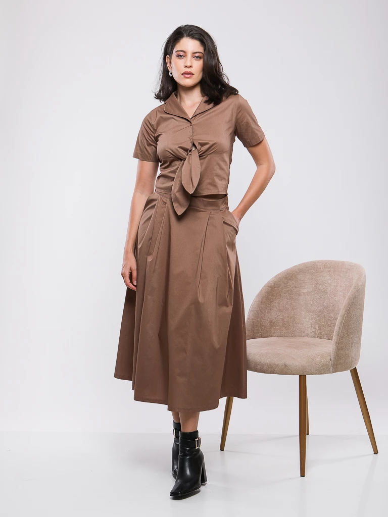 CHEMISE A NŒUD FRONTAL