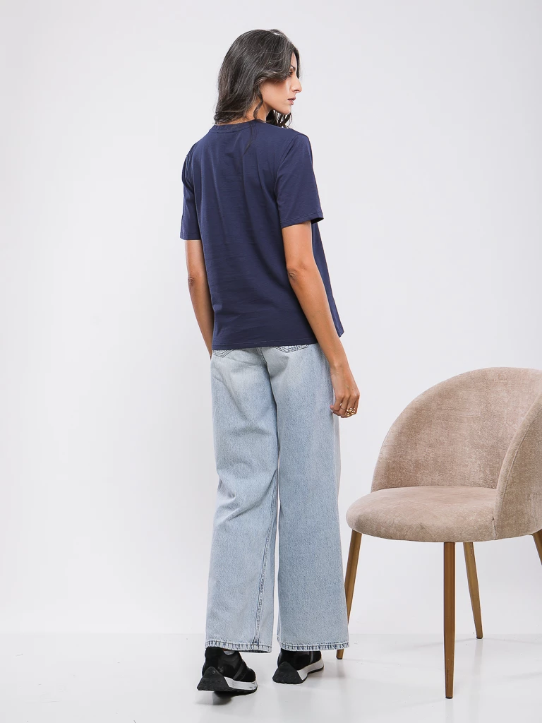 T-SHIRT A POCHE BRODEE DM