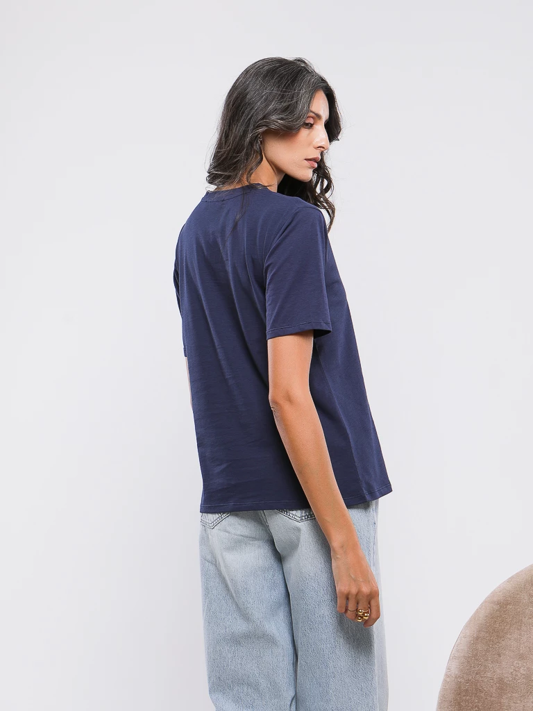 T-SHIRT A POCHE BRODEE DM