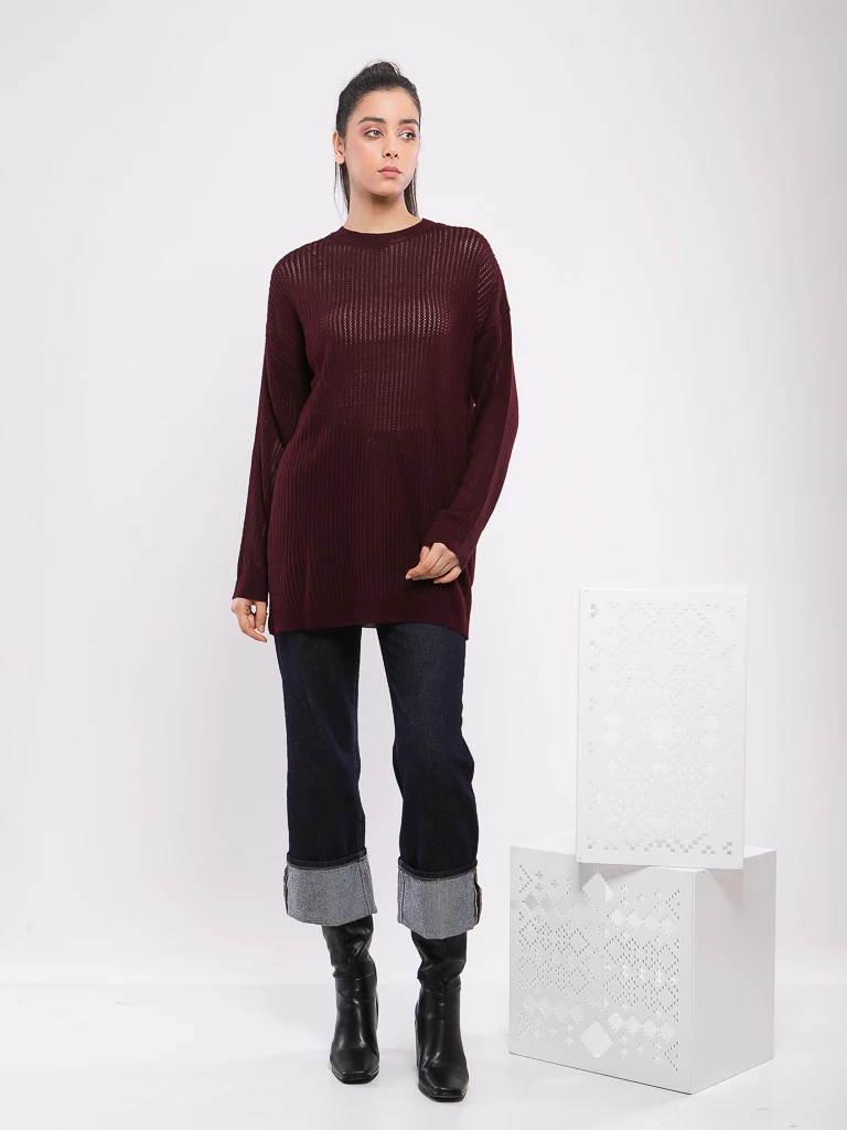 PULL EN MAILLE MANCHES LONGUES