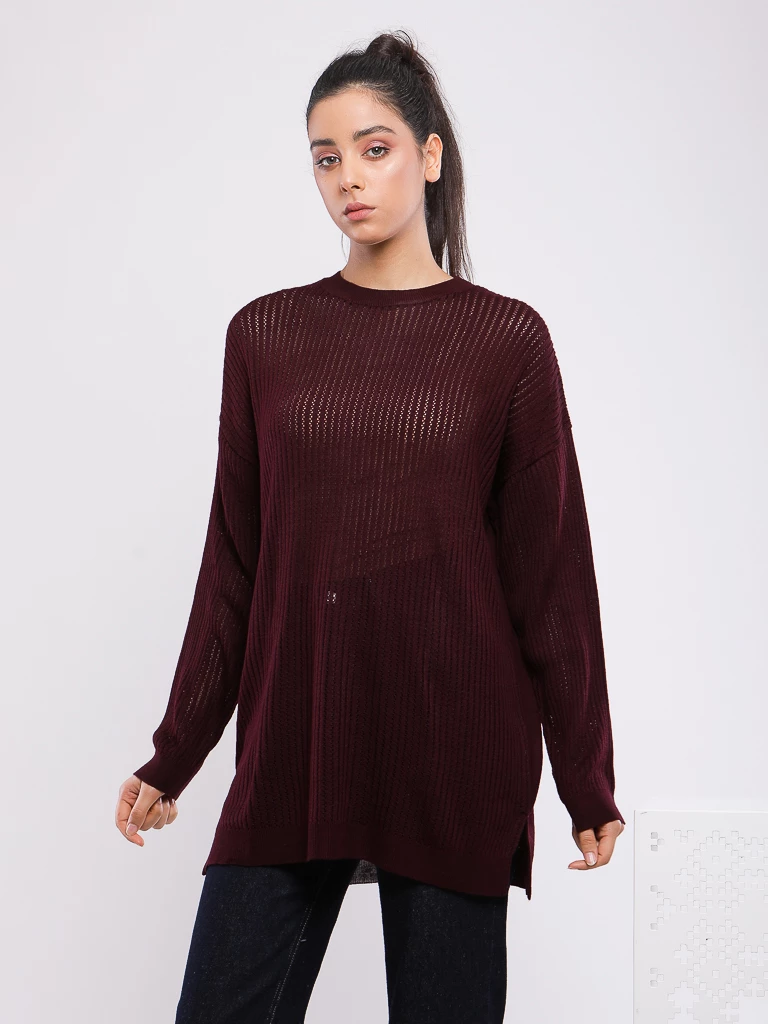 PULL EN MAILLE MANCHES LONGUES