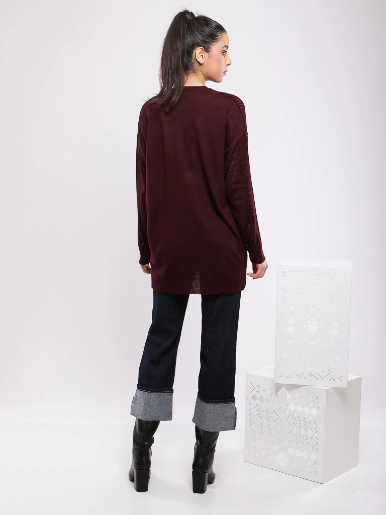 PULL EN MAILLE MANCHES LONGUES