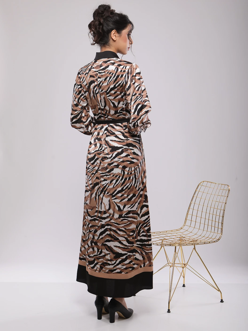 ROBE LONGUE COL CHEMISE