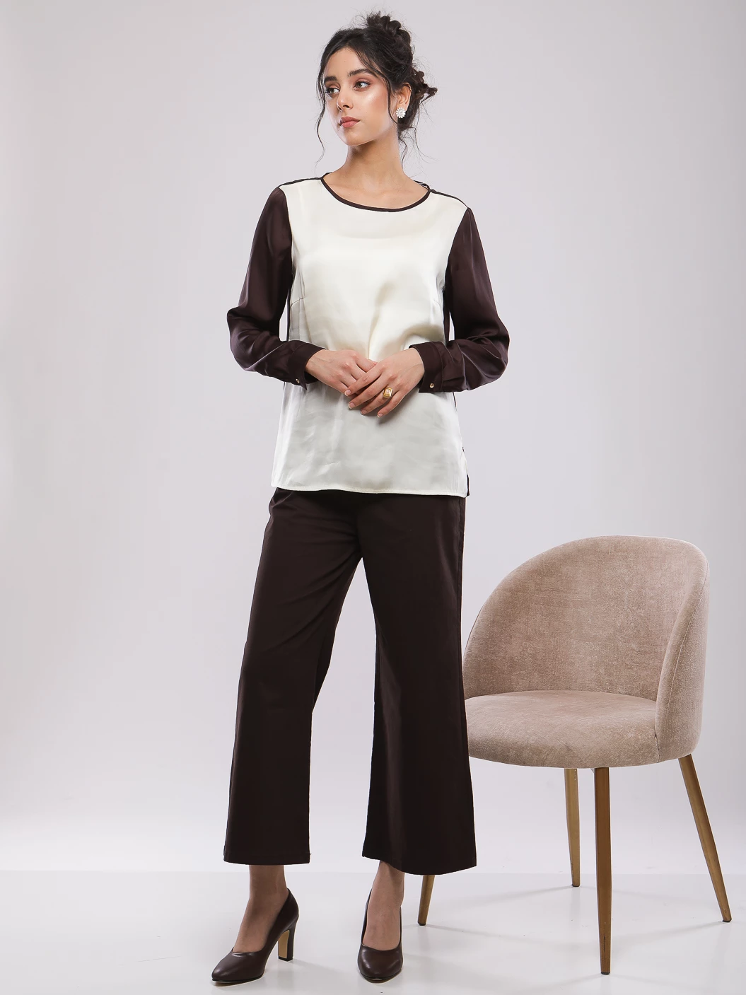 BLOUSE FLUIDE A MANCHES LONGUES