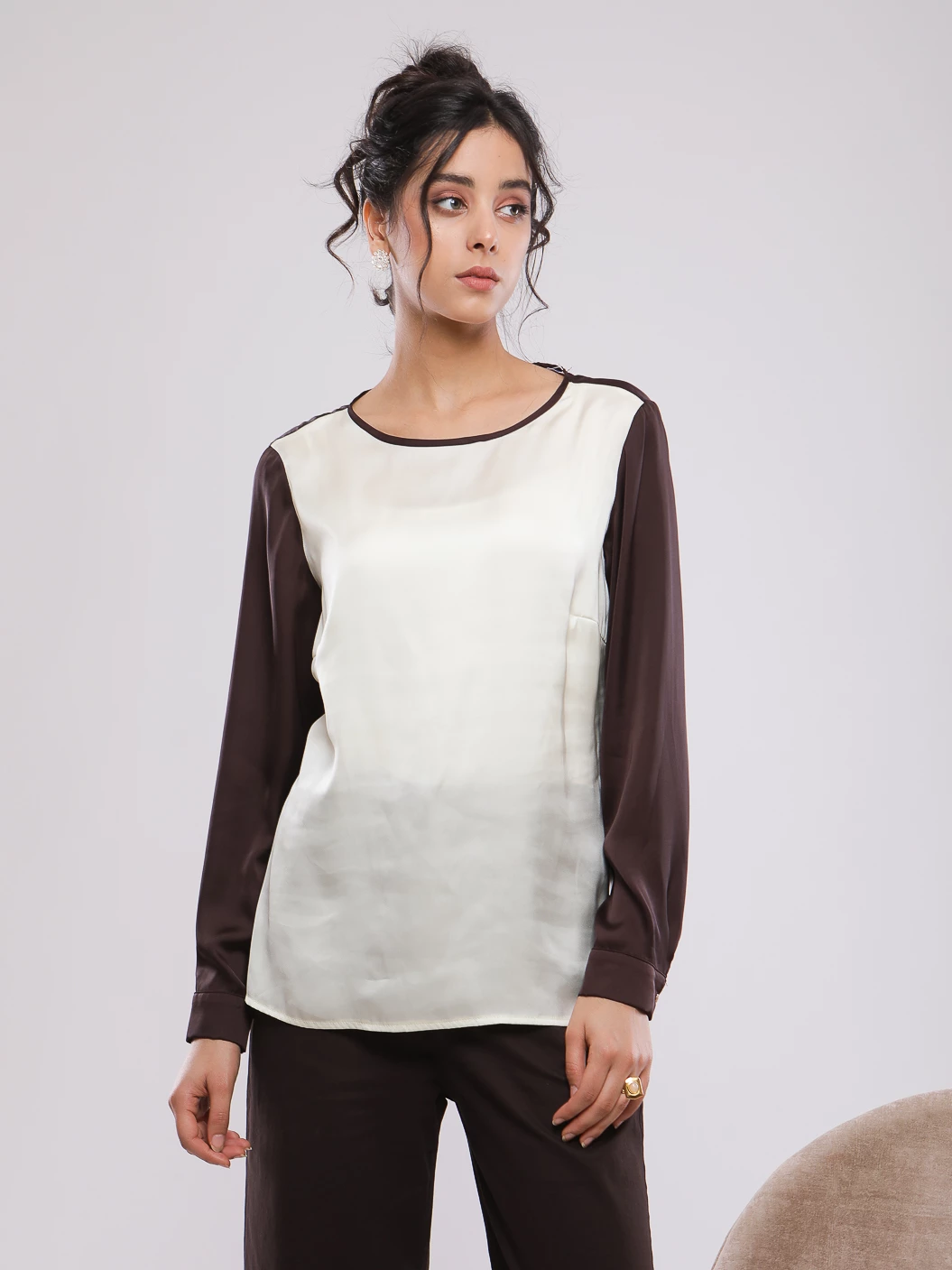 BLOUSE FLUIDE A MANCHES LONGUES