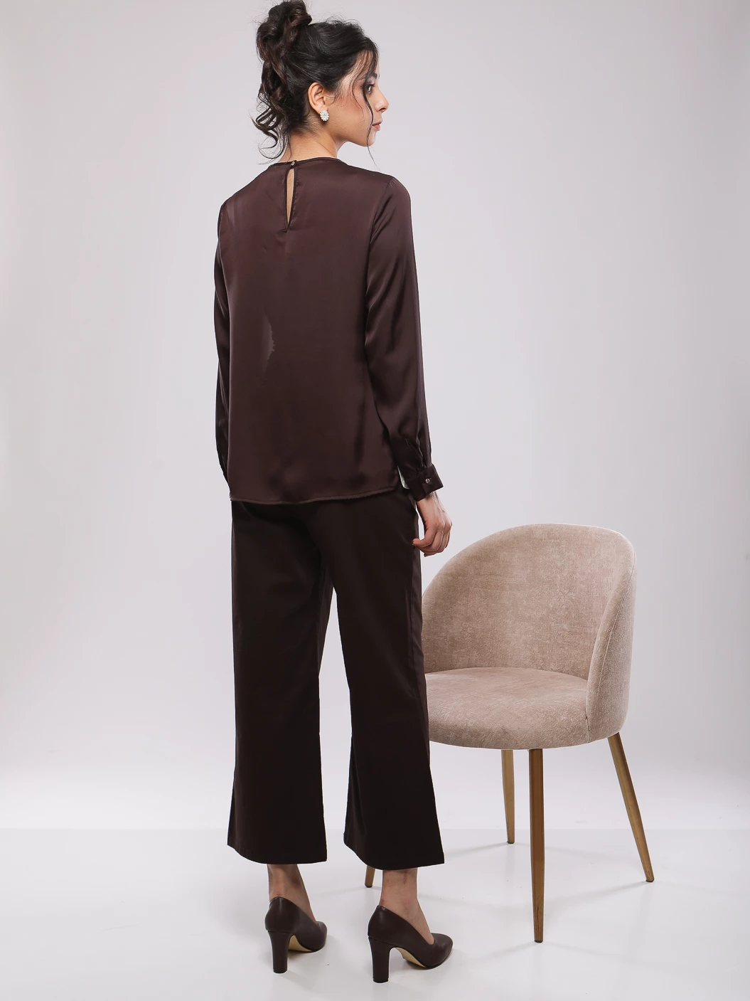 BLOUSE FLUIDE A MANCHES LONGUES