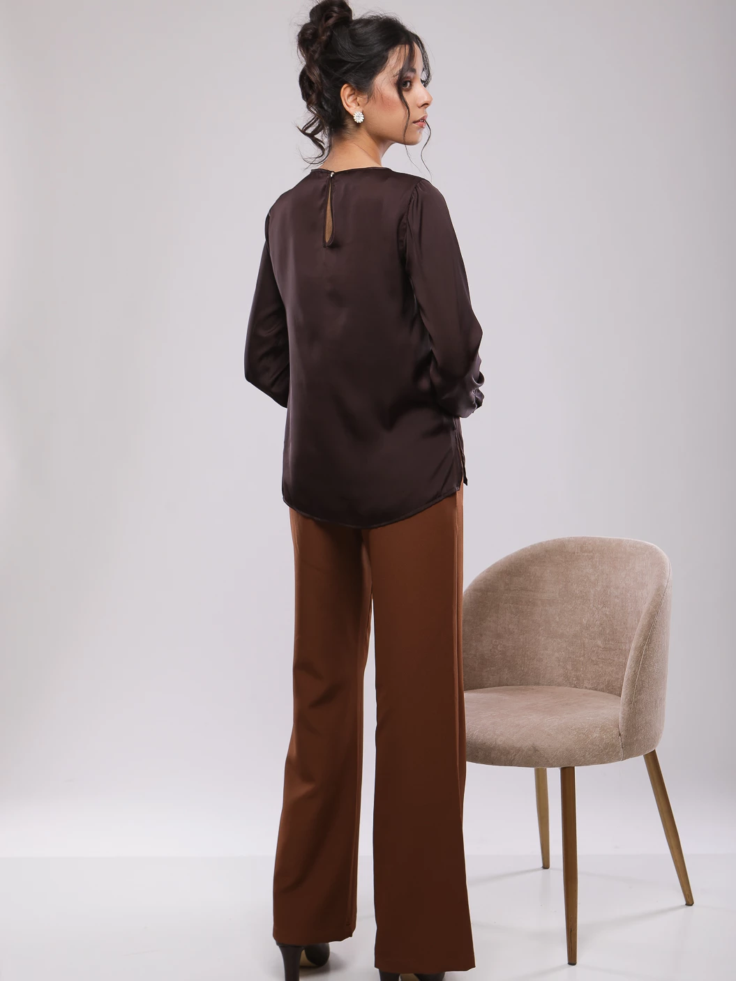 BLOUSE FLUIDE A MANCHES LONGUES