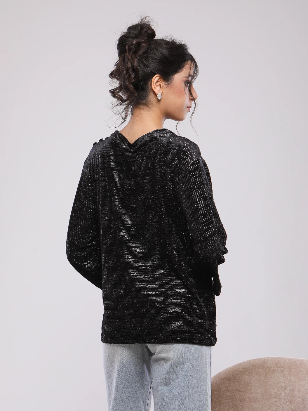 PULL MANCHES LANGUES AVEC LUREX