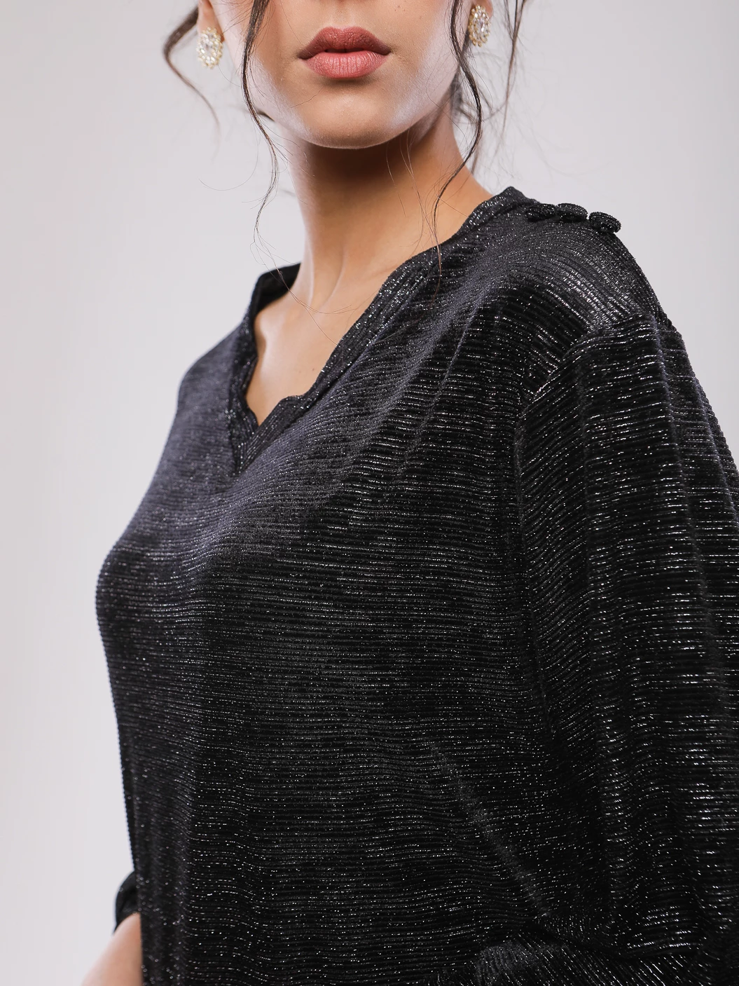 PULL MANCHES LANGUES AVEC LUREX