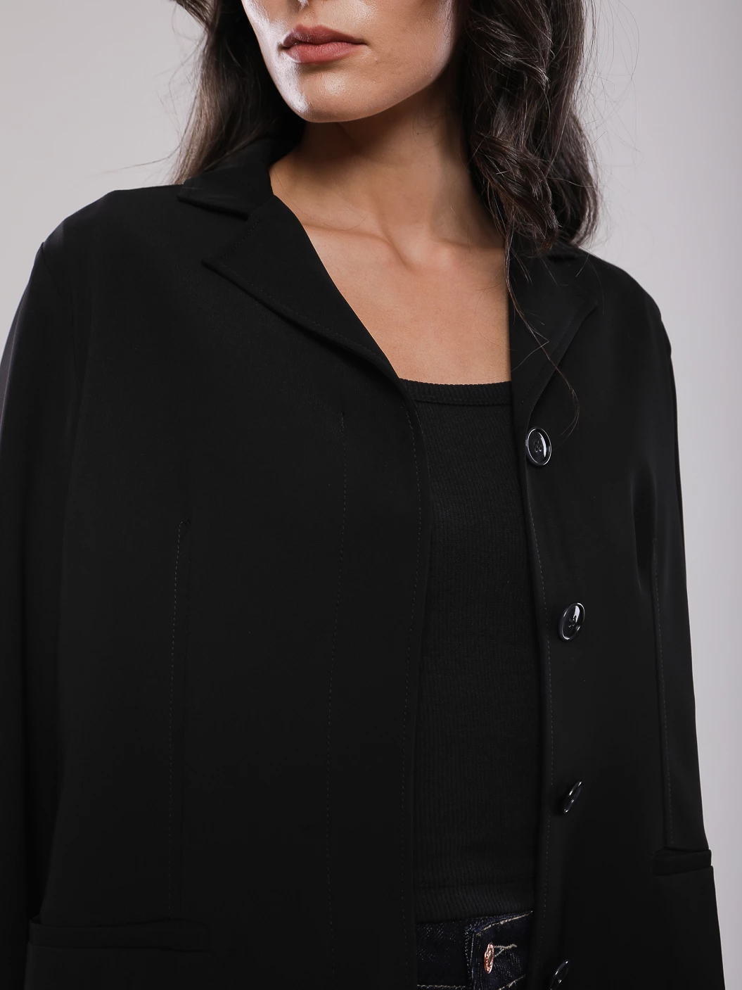 VESTE DROITE A REVERS