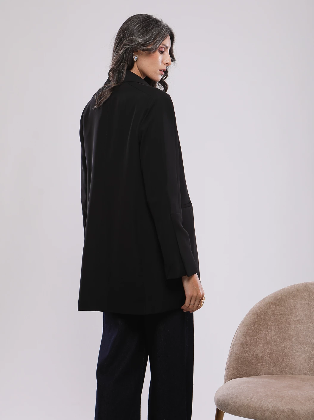 VESTE DROITE A REVERS