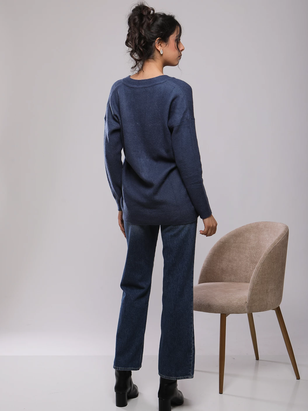 GILET CARDIGAN À RAYURES EN MAILLE