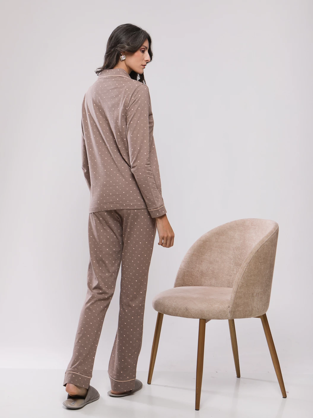 PYJAMA OUVERT POCHES CŒURS