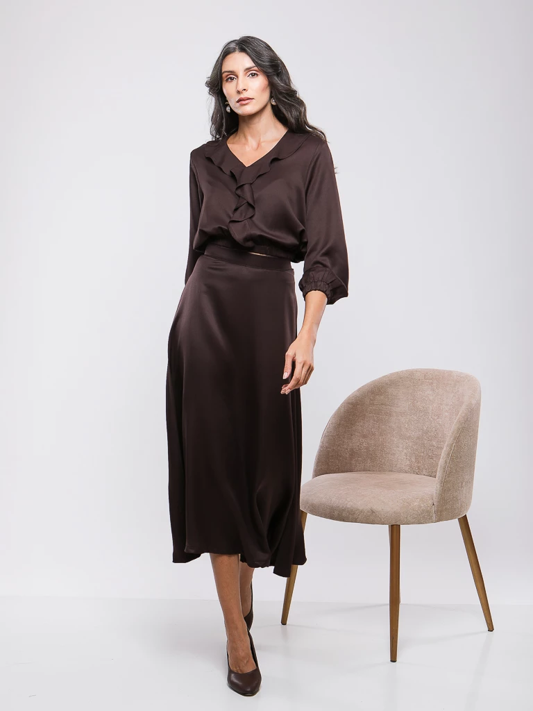SET AVEC BLOUSE A VOLANT