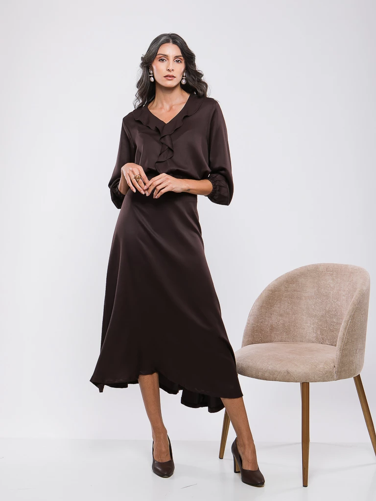 SET AVEC BLOUSE A VOLANT