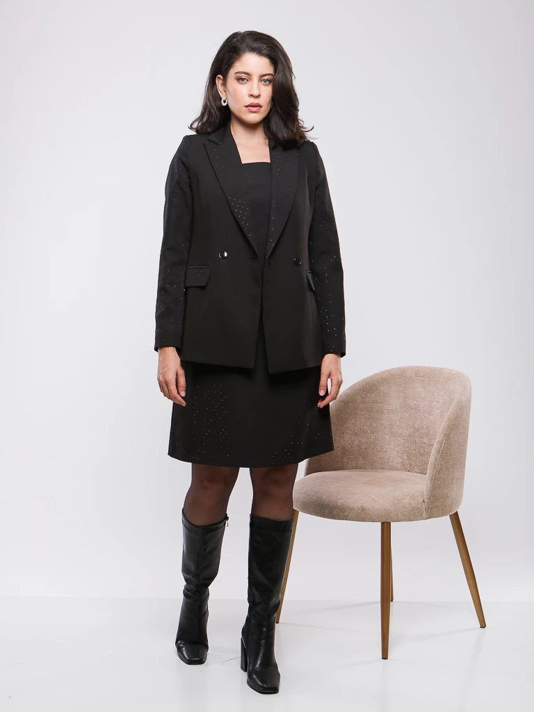 VESTE CROISEE AVEC BRILLANTS