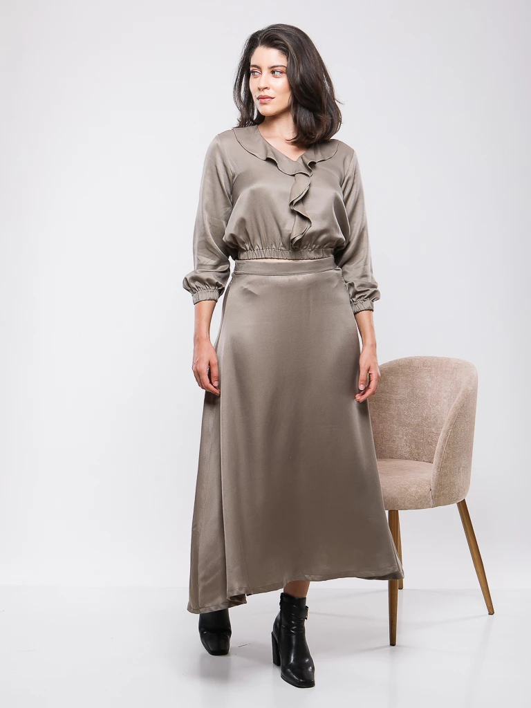 SET AVEC BLOUSE A VOLANT
