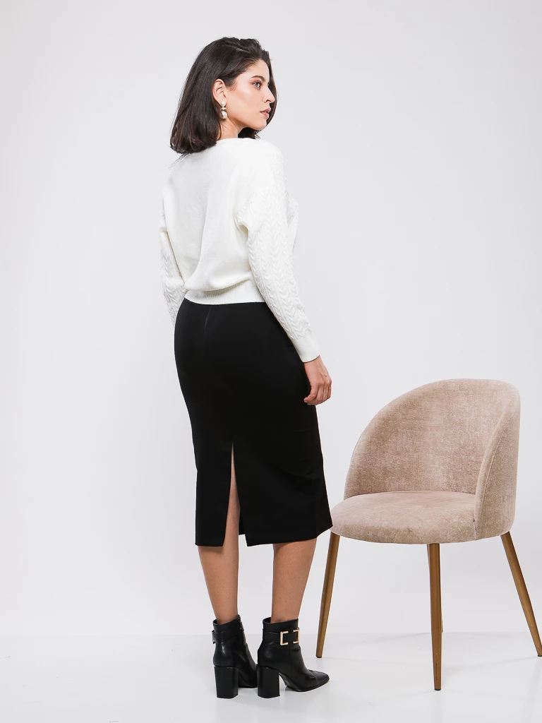 GILET CARDIGAN COURT EN MAILLE