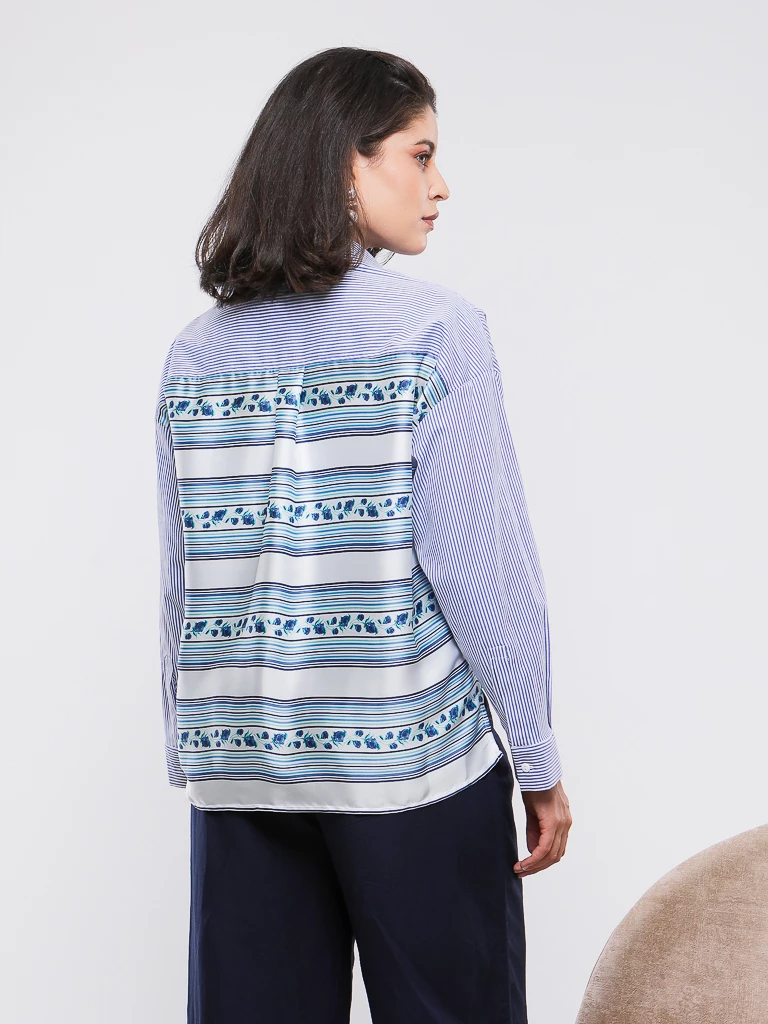 CHEMISE RAYEE MANCHES LONGUES