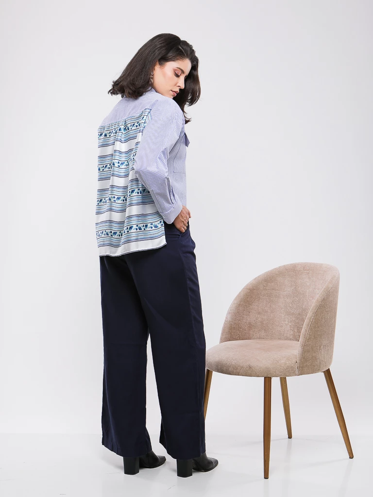 CHEMISE RAYEE MANCHES LONGUES